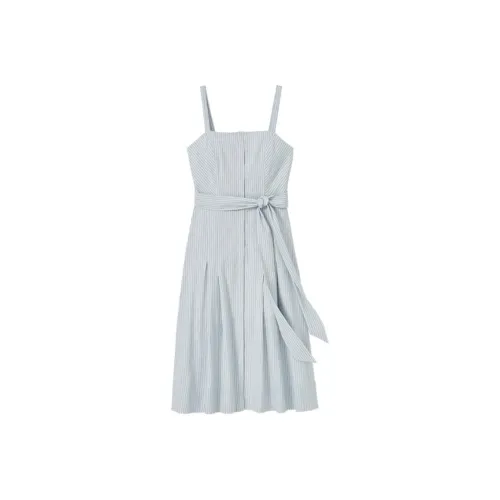 CLUB MONACO Slip Платье Женское Синие Белые Полоски