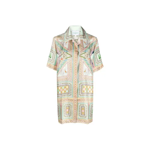 CASABLANCA Короткий рукав Платье Женское Зеленое