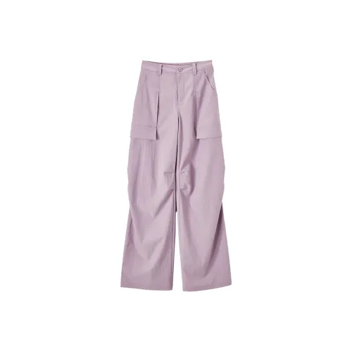 XIANGYING Карго Брюки Женские Фиолетовые
