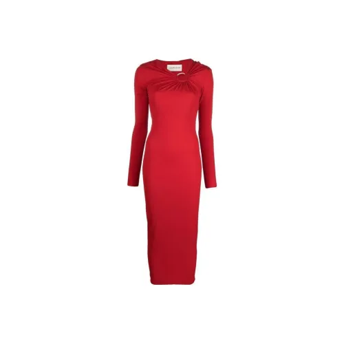 Alexandre Vauthier Red Женские Длинные Рукава Платья