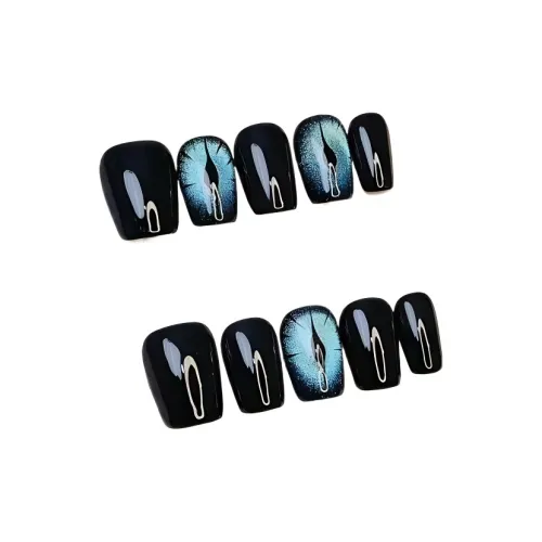 Future Maple Глаз демона False Nail Короткий Квадрат Кошачий глаз Смоки Милый