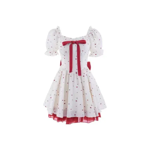 Lookinto Короткий рукав Платье Женское Цвет на изображении