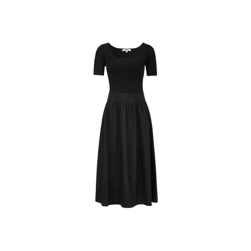 ONLY Короткий рукав Платье Женское Черное