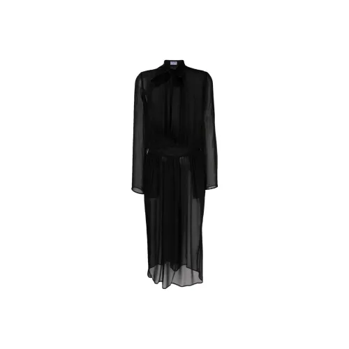 Filippa K Черное Женское Длинное Платье с Рукавами