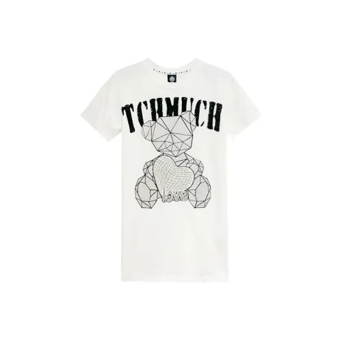 TCH Короткий рукав Платье Женское Белое