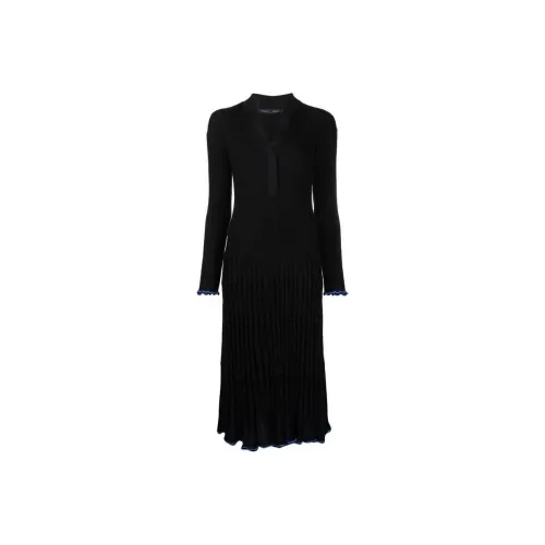 PROENZA SCHOULER Длинное платье с длинными рукавами женское черное