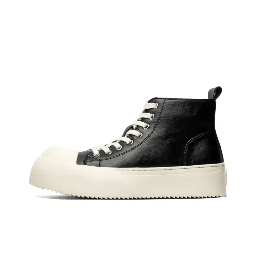 FAPAI Устойчивые к истиранию высокие кроссовки для скейтбординга для пары унисекс черные