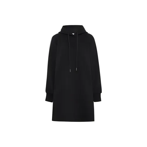 MEIYANG Длинное платье с длинными рукавами женское черное