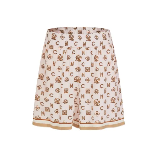 C'N'C Red Pattern Women's Casual Shorts C'N'C Красные Повседневные Шорты для Женщин