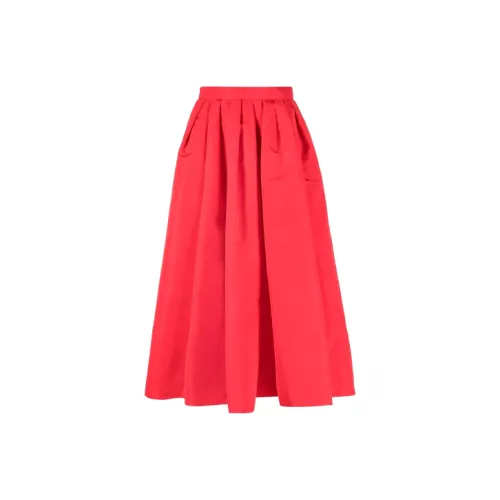 Alexander McQueen SS22 Повседневный Длинный Юбка Женские Красный