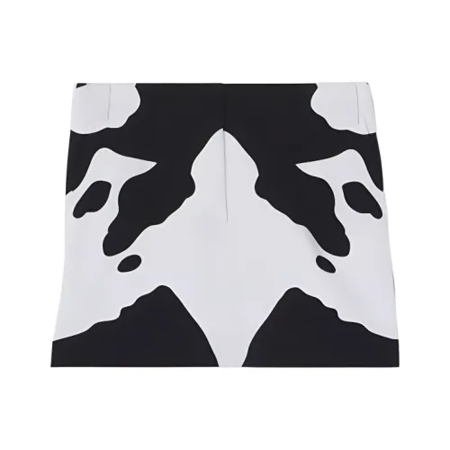 Burberry SS22 Повседневные короткие юбки Женские Черный Белый