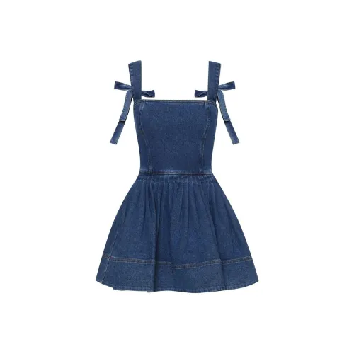 Oscar De La Renta Slip Платье Женское Синее