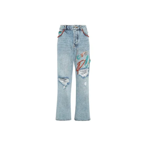 PHILIPP PLEIN Синие Женские Джинсы