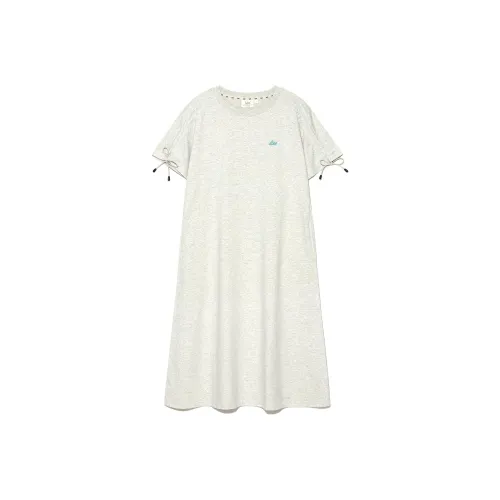 Lee Короткий рукав Платье Женское Овсяный