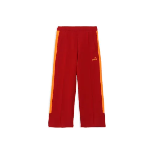 PUMA CORE HERITAGE Вязаные Спортивные Штаны Женские Красные