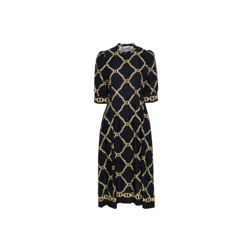 TWINSET Milano SS24 Короткий рукав Платье Женское Морской синий