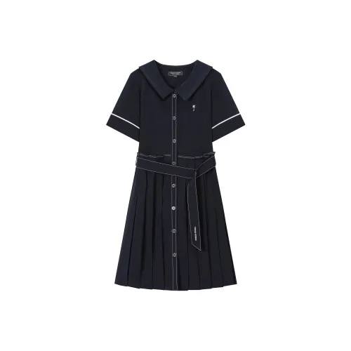 Teenie Weenie Короткий рукав Платье Женское Темно-синий