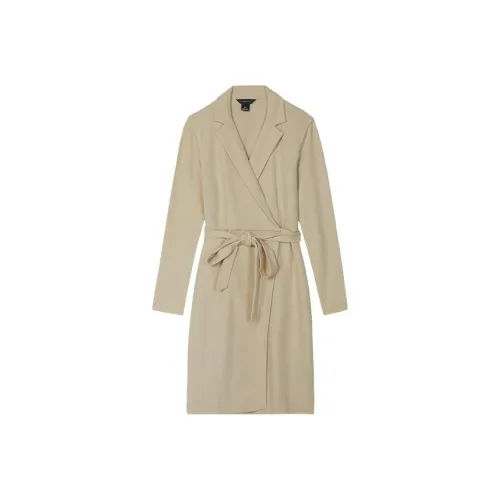 CLUB MONACO Длинное платье с длинными рукавами женское светло-хаки