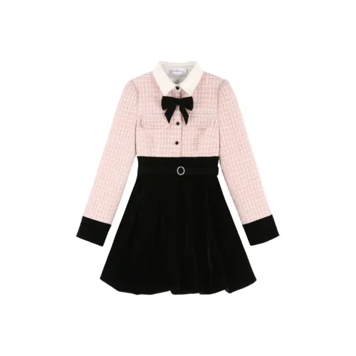 PALGLG Длинное платье с длинным рукавом женское черное розовое