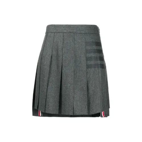 THOM BROWNE Серые Женские Повседневные Короткие Юбки