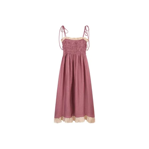 Migu Платье-комбинация Женское Розово-красное