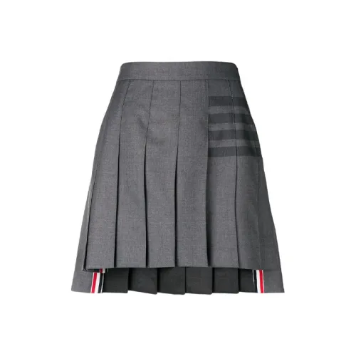 THOM BROWNE Серые Женские Повседневные Короткие Юбки