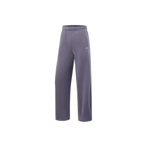 LINING Fitness Series Вязаные Спортивные Штаны Женские Raven Серый Фиолетовый