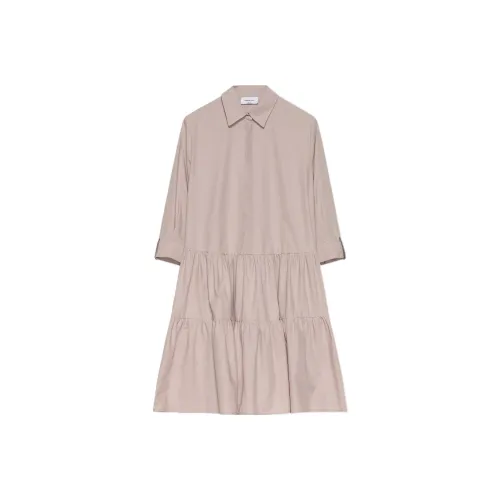 Fabiana Filippi Розовые Женские Длинные Платья с Рукавами