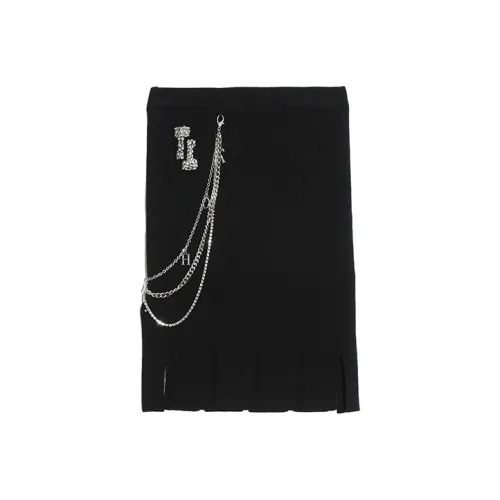 TCH Черные Женские Повседневные Длинные Юбки