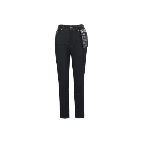 VERSACE JEANS COUTURE Темно-синие Женские Джинсы