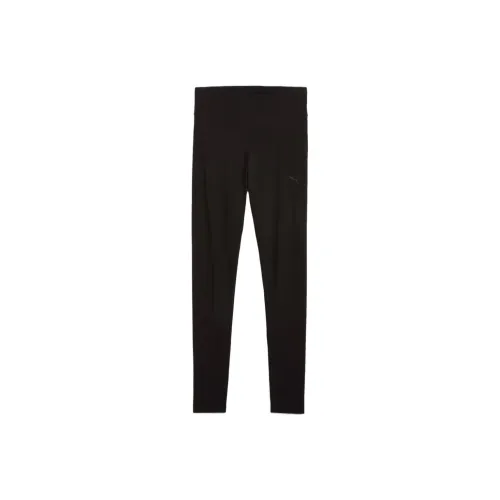 PUMA HER Высокая талия LEGGINGS Вязаные Тренировочные штаны Женские Черные