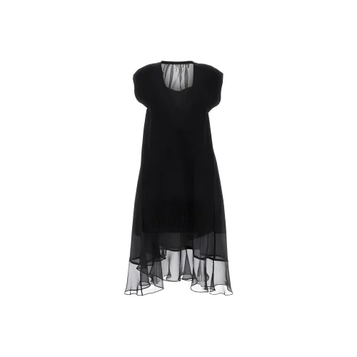 sacai Черное Женское Платье без рукавов