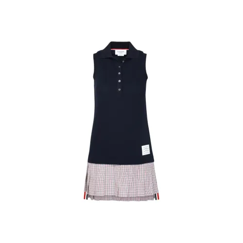 THOM BROWNE Синие Женские Платья без рукавов