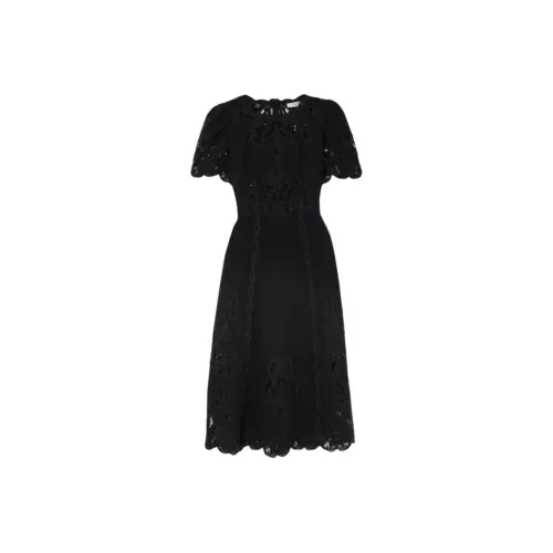 JEAN CHARLES BROSSEAU Короткое платье с короткими рукавами женское черное