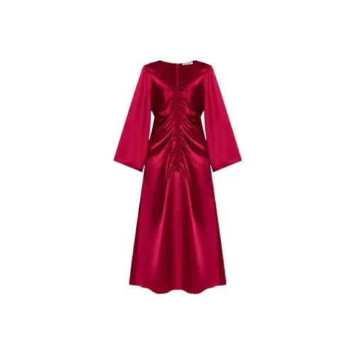 By Malene Birger Red Женские Длинные Платья с Рукавами