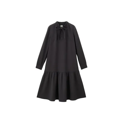 Giordano Длинное платье с длинными рукавами женское