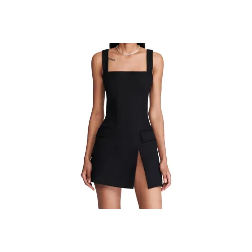 DION LEE SS24 Рамка Мини Платье Slip Платье Женское Черное