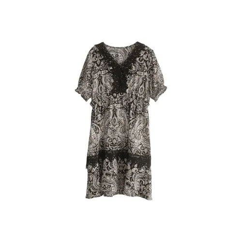 PIERRE CARDIN Black Женские Короткие Платья с Рукавами