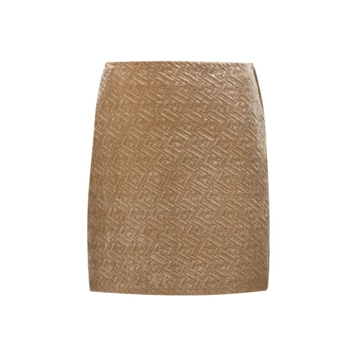 FENDI Повседневные короткие юбки Женские Умбра