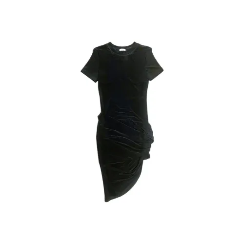 CPLUS SERIES Black Женские Короткие Платья с Рукавами