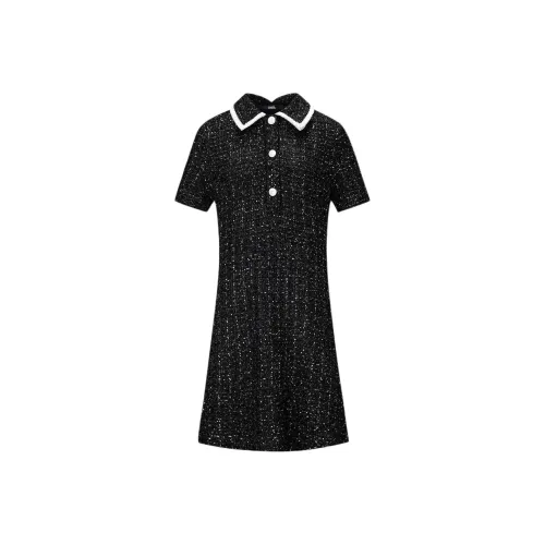 KARL LAGERFELD SS25 Короткий рукав Платье Женское Черное