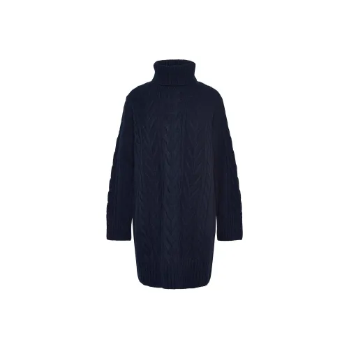 BARBOUR FW24 Длинное платье с длинными рукавами женское морской синий