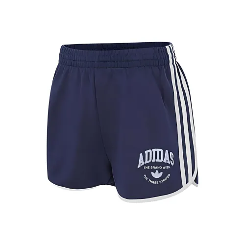 Adidas Морской синий Женские Повседневные шорты