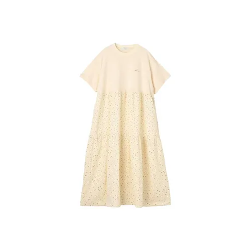 FREAK'S STORE Короткий рукав Платье Женское Экрю
