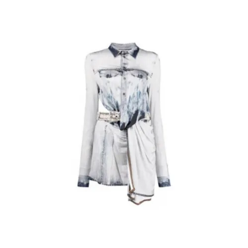 DIESEL Blue Женские Длинные Рукава Платья