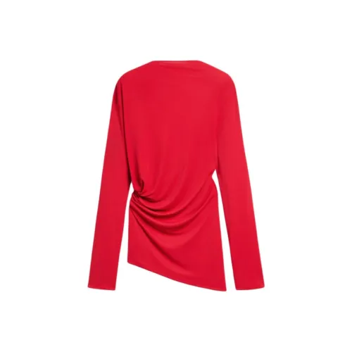 Jacquemus SS25 Длинное Платье с Длинными Рукавами Женское Красное