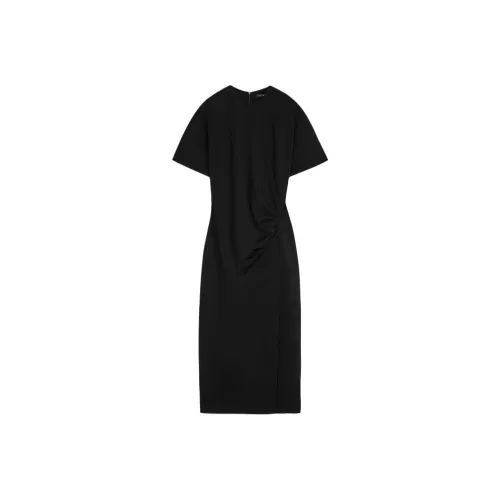 ZARA Короткий рукав Платье Женское Черное