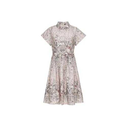 VGRASS STUDIO Короткий рукав Платье Женское Цвет Персик