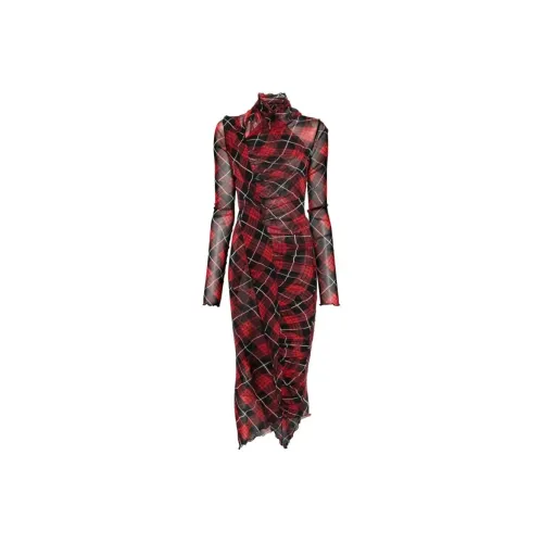 Jean Paul Gaultier Длинное платье с длинными рукавами женское многоцветное