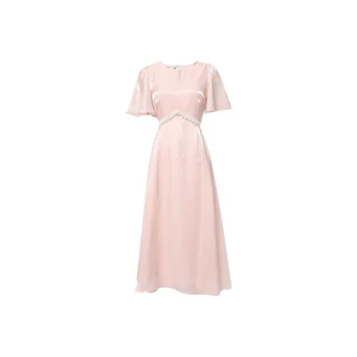 Duffy fashion Абрикосово-розовый Женские Платья с Коротким Рукавом